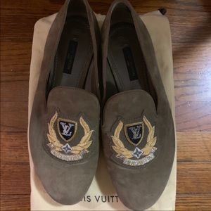 Louis Vuitton khaki flats